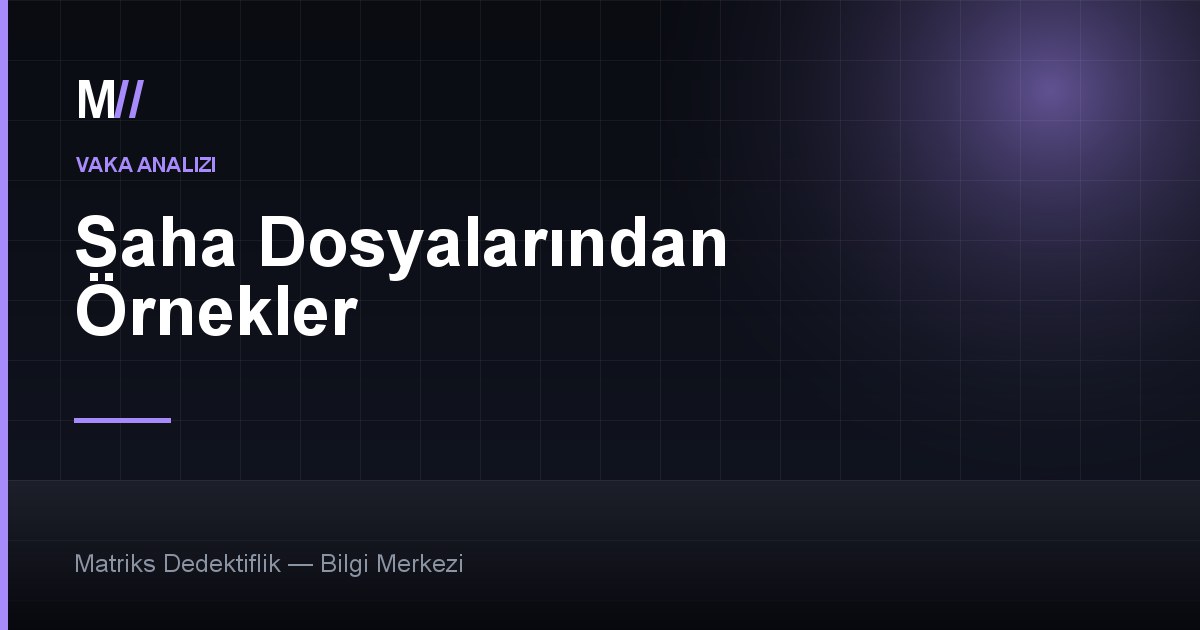 Dolandırıcılık Vakalarında Dedektif Rolü — Delil Toplama — Matriks Dedektiflik